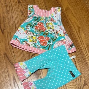 Matilda Jane Aqua Polka Dot Baby outfit